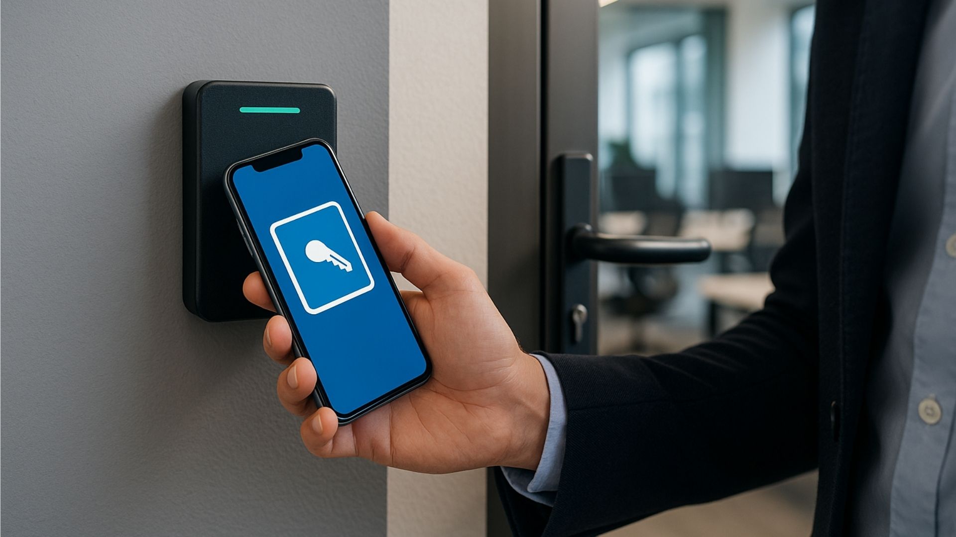 Smartphone unlocks door using digital key