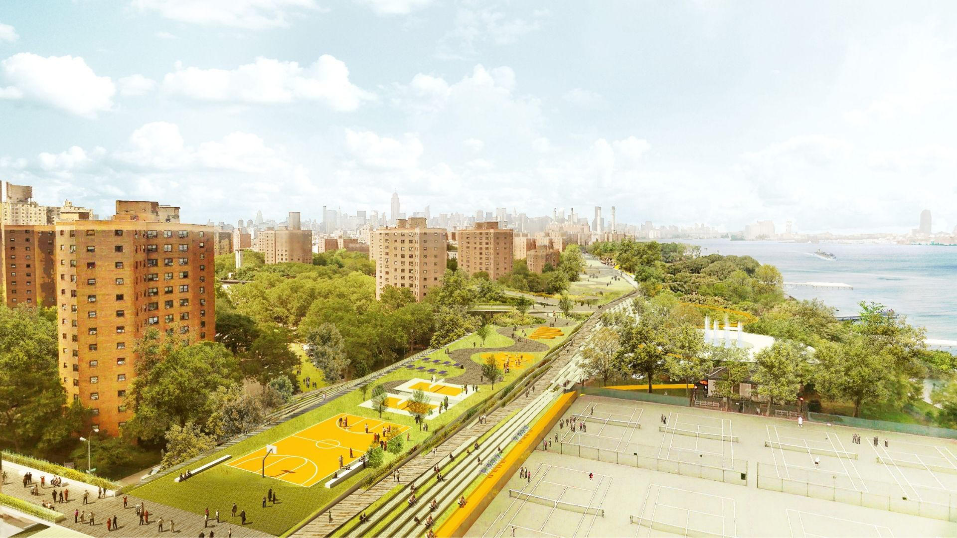 Plan for the land reclamation in East River Park