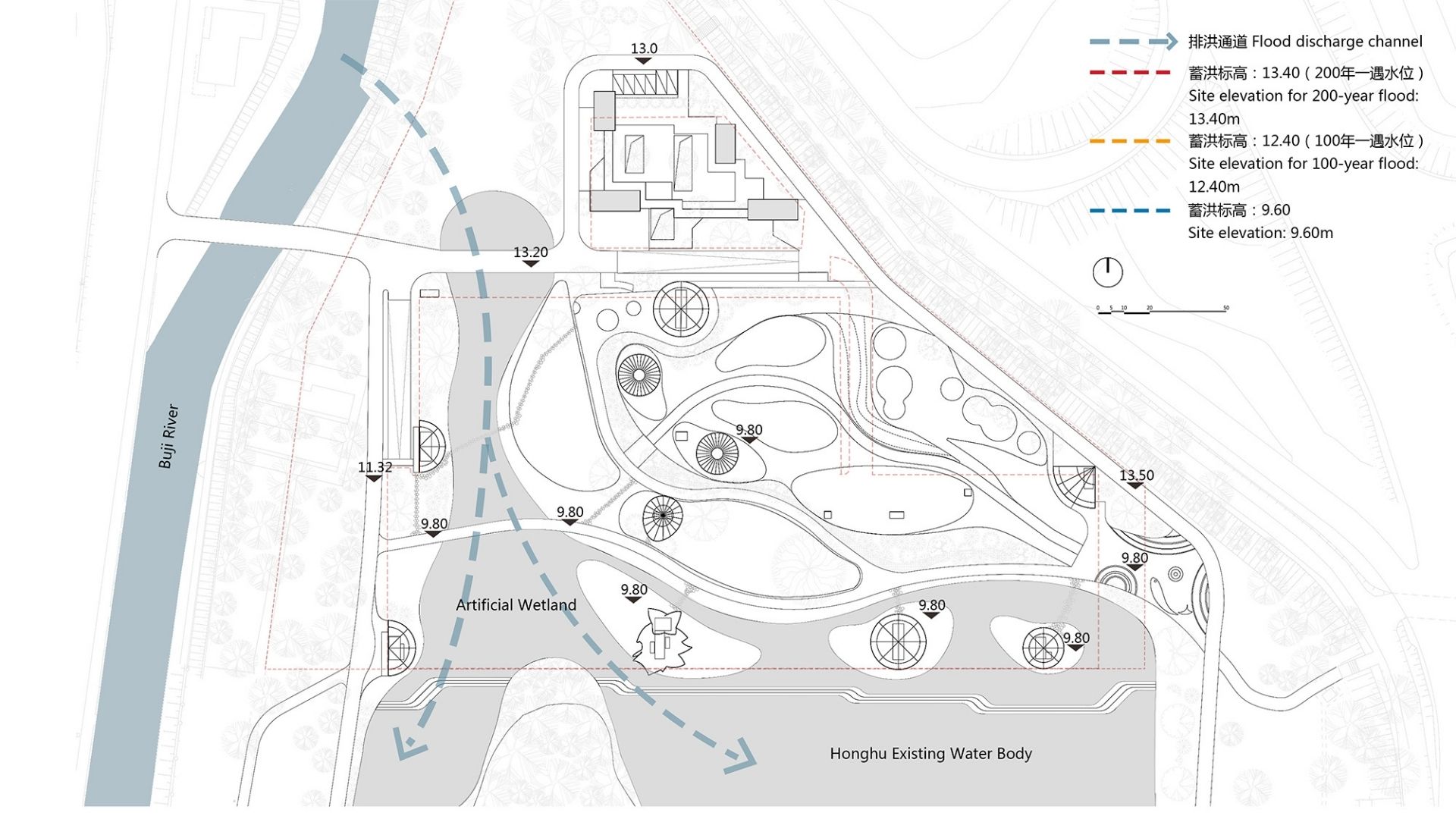 Funktionsweise der Anlage (Grundriss und Schnitt © NODE)