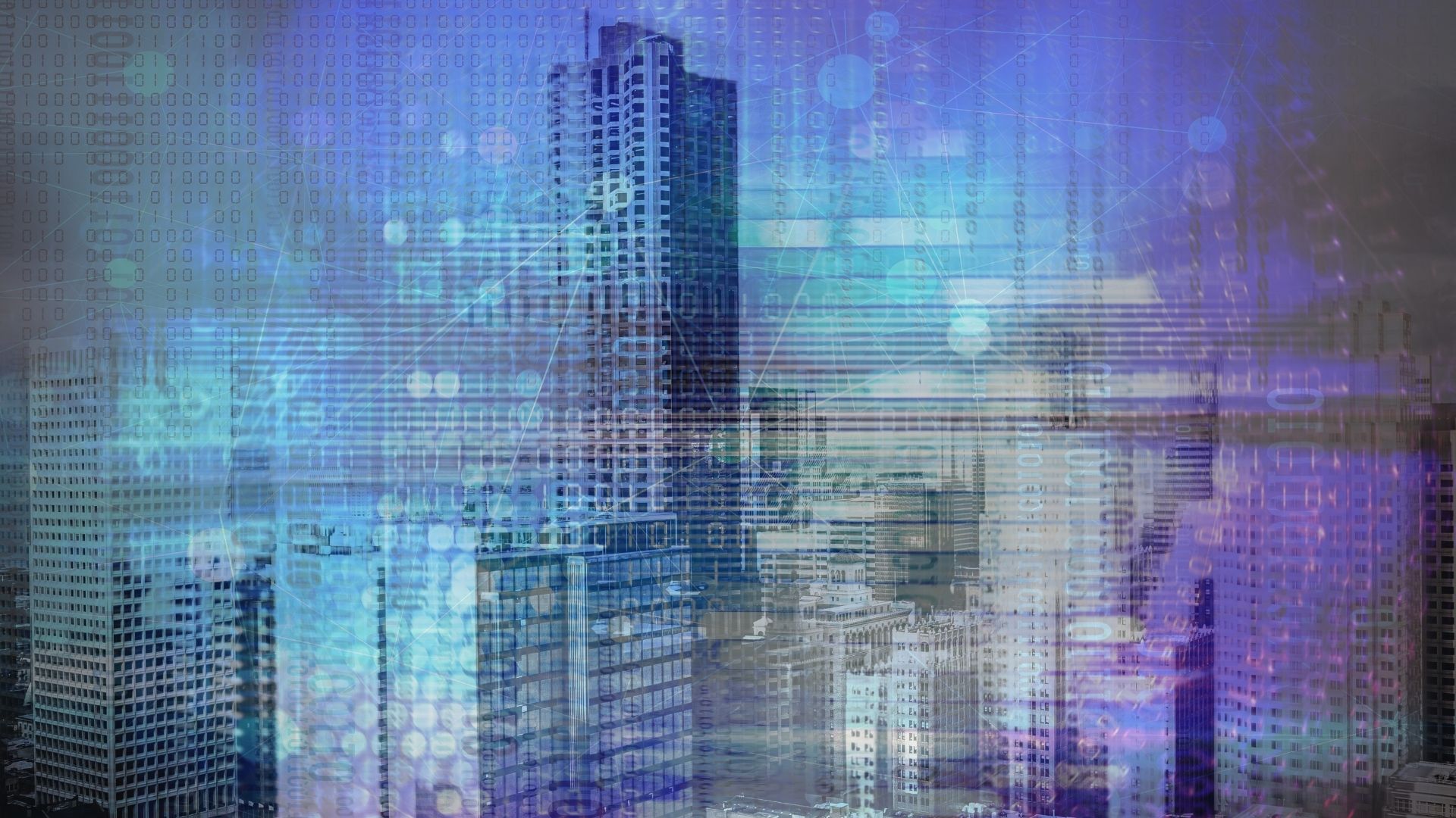 Digitale Vernetzung von Hochhäusern in moderner Smart City