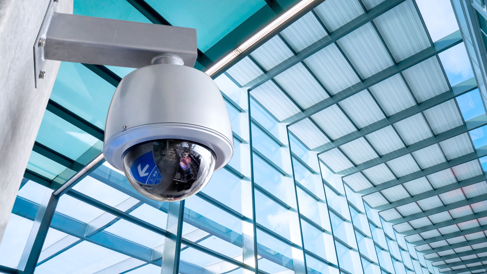 Video camera in a building