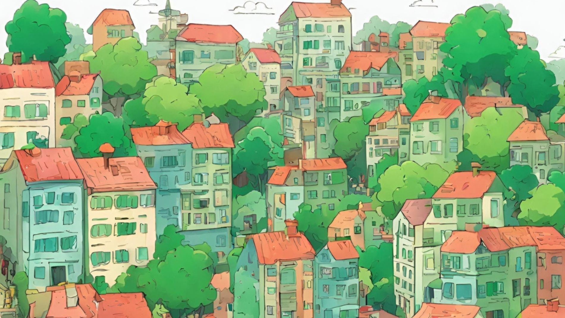 Drawn houses