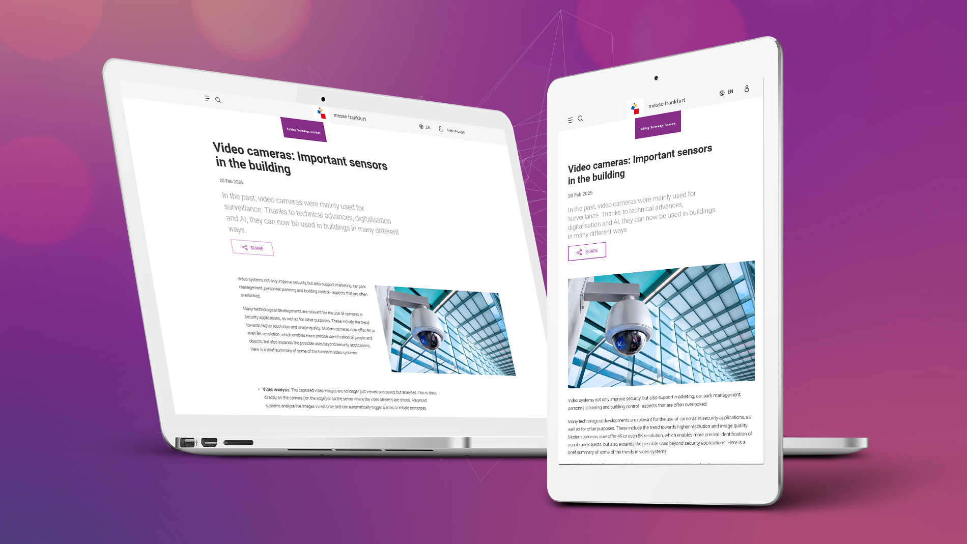 Tablet with an advertorial