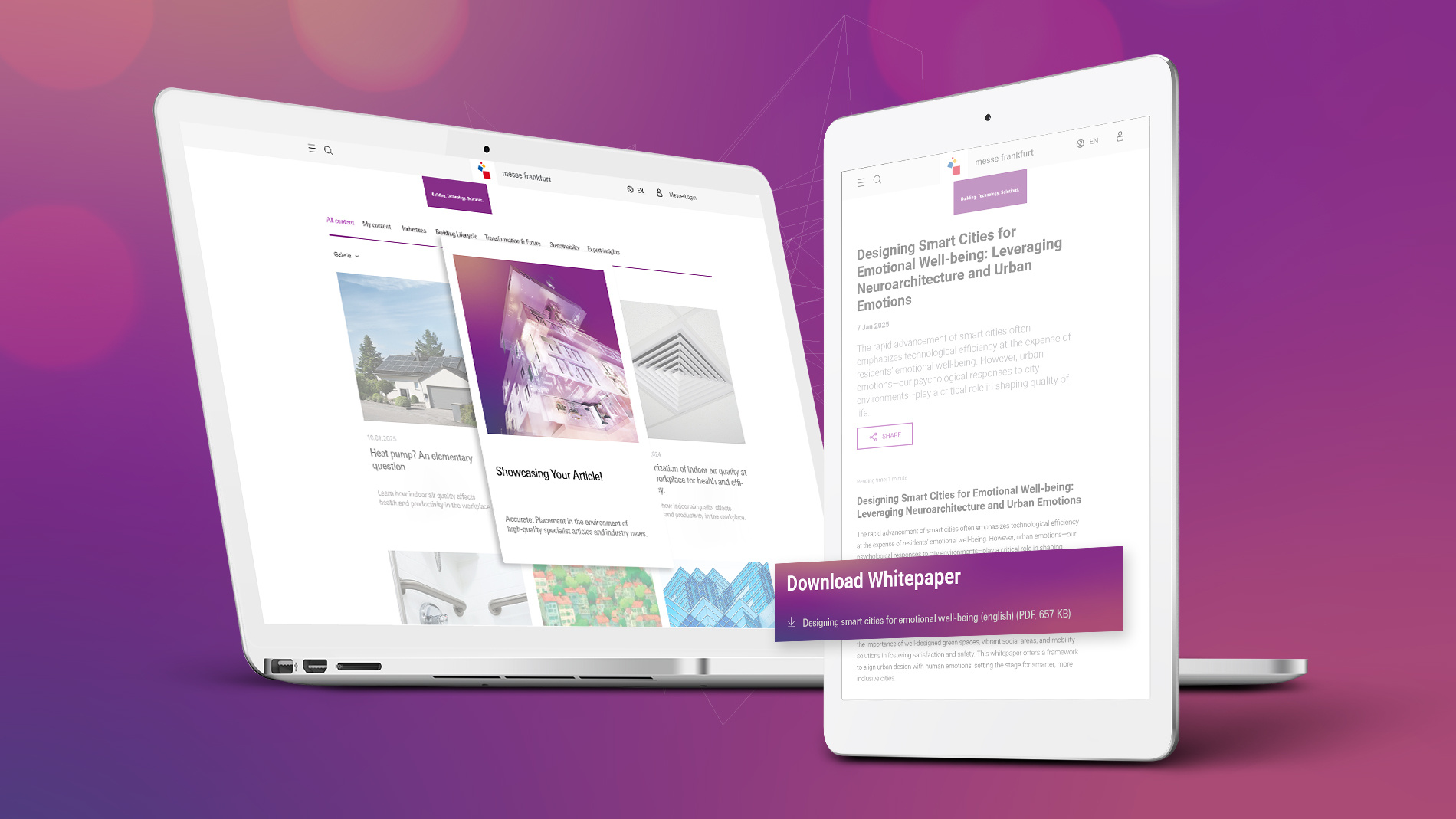 Tablet with the view of a whitepaper