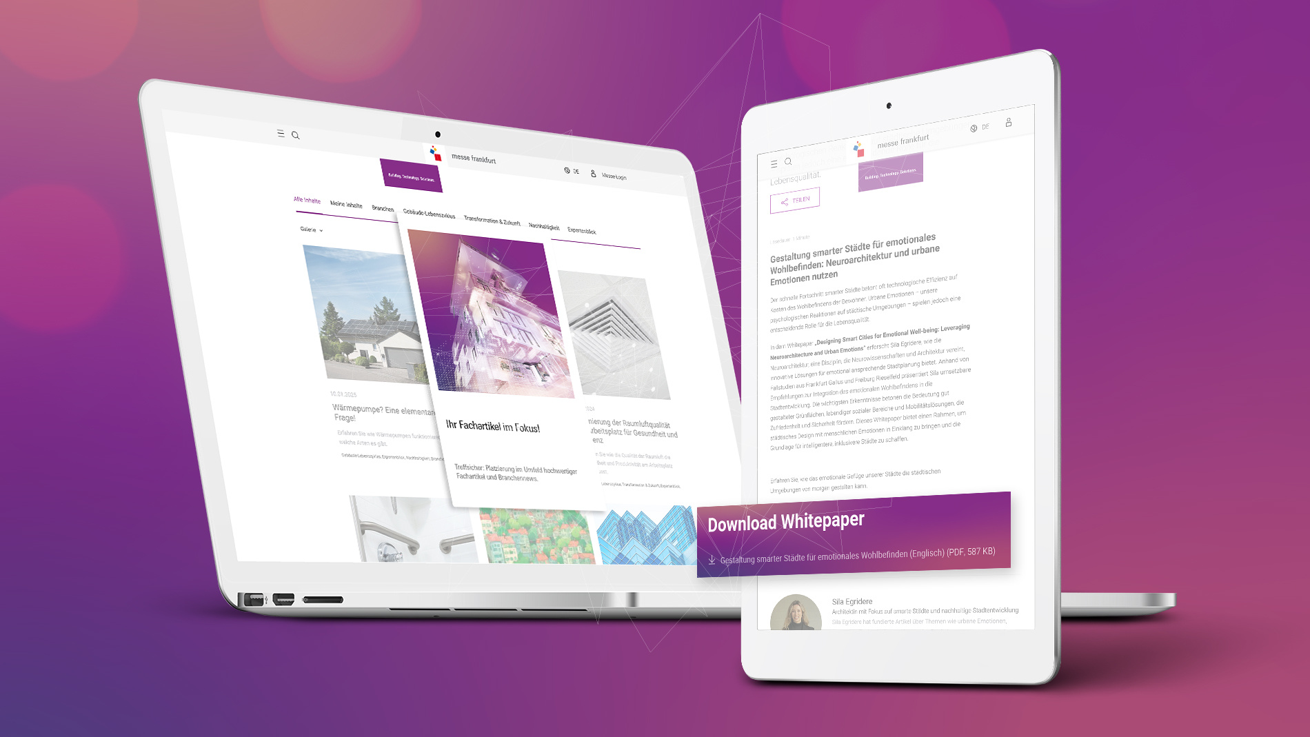 Tablet mit der Ansicht eines Whitepapers