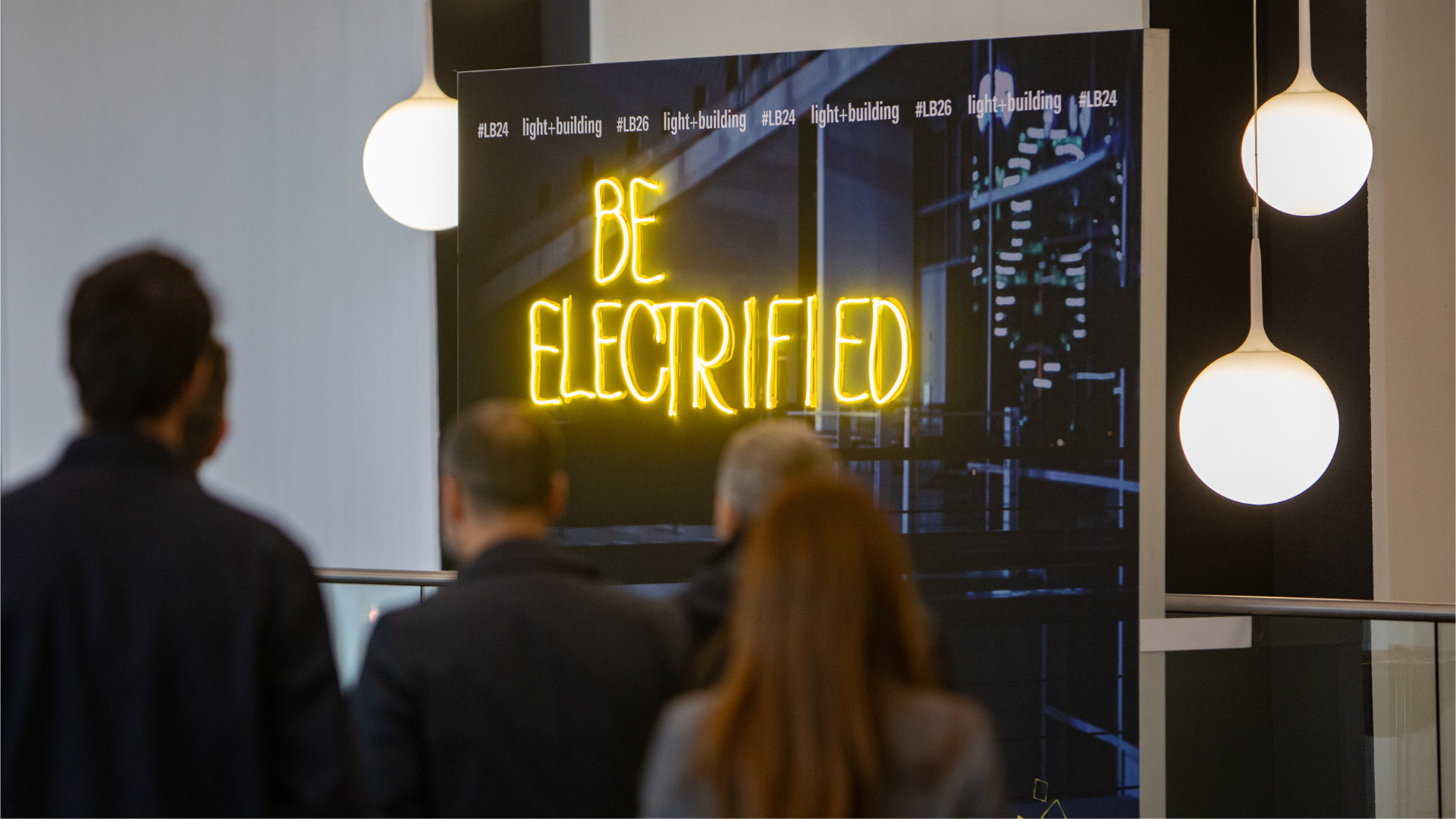 Be electrified lettering at Light + Building