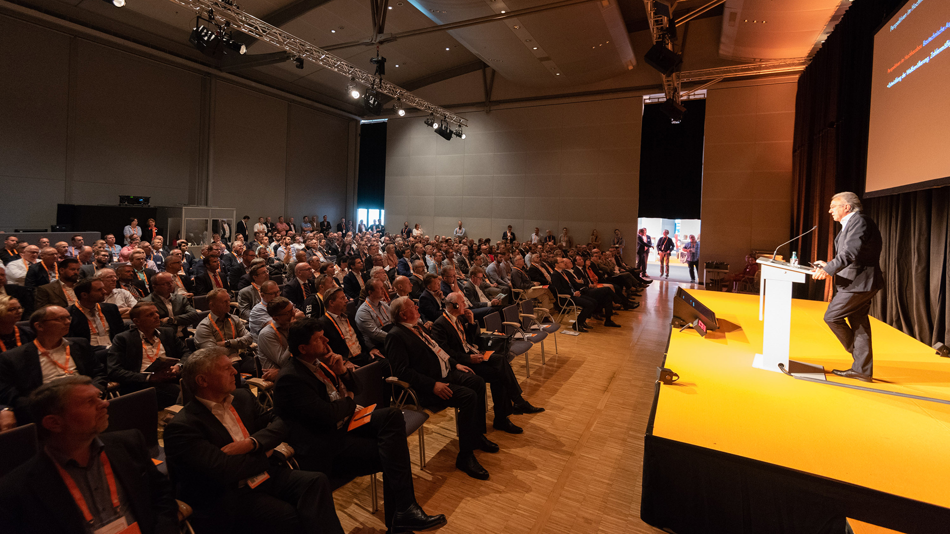 E2 Forum Frankfurt 2018: Forum of innovations, impulses and contacts for around  420 experts for vertical and horizontal mobility in tomorrow’s buildings (Image: Messe Frankfurt GmbH / Sandra Gätke)